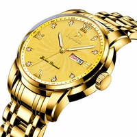 relogio masculino jlanda gold men watch waterproof stainless steel date week quartz watches mens luxury business dress clock