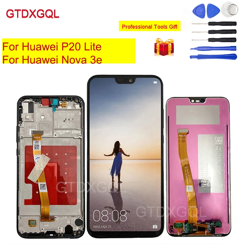 

5.84'' Original NEW For Huawei P20 Lite / Nova 3e LCD Display Touch Screen Digitizer Assembly for P20 Lite ANE-LX1 ANE-LX2 Lcds