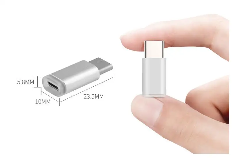 Штекер Micro USB Мама к штекеру Type C папа и фоторазъем с силиконовым краем|Переходники