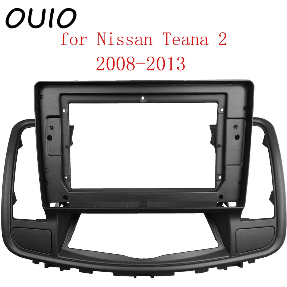 

OUIO 10.1 inch car dashboard Double Din DVD frame decoration kit dashboard panel suitable for Nissan Teana 2 2008-2013 frame