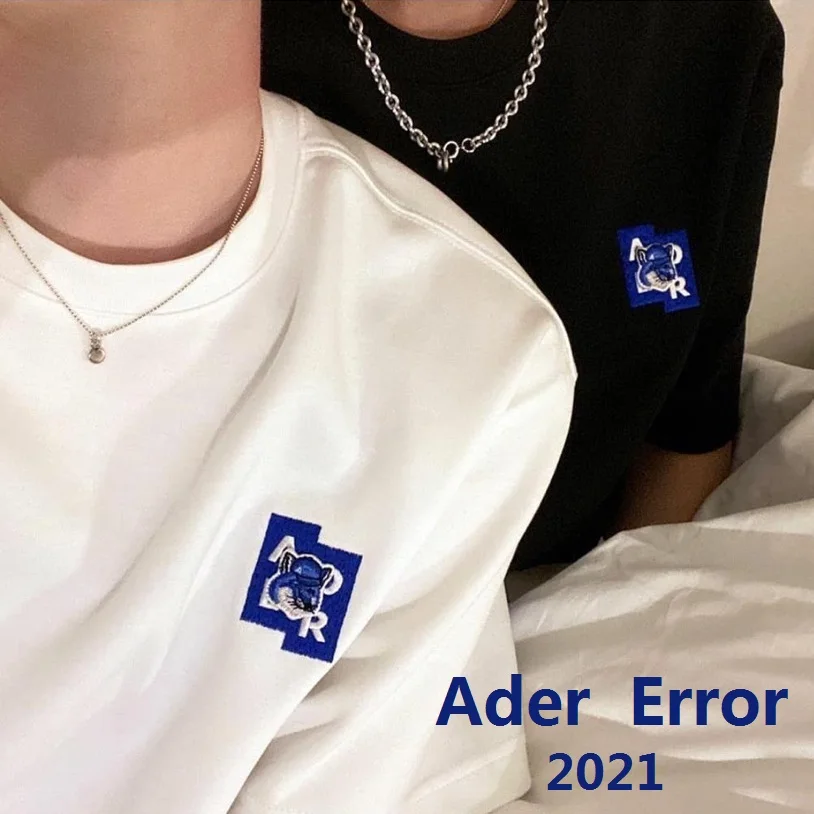 Футболка с вышивкой лисы и адерпогрешности 2021ss для мужчин женщин тенниска в