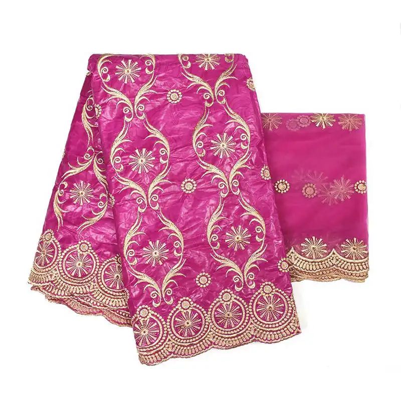 

Высококачественный классический Африканский базин, кружевной шарф, 5 + 2 ярдов, nn577 K