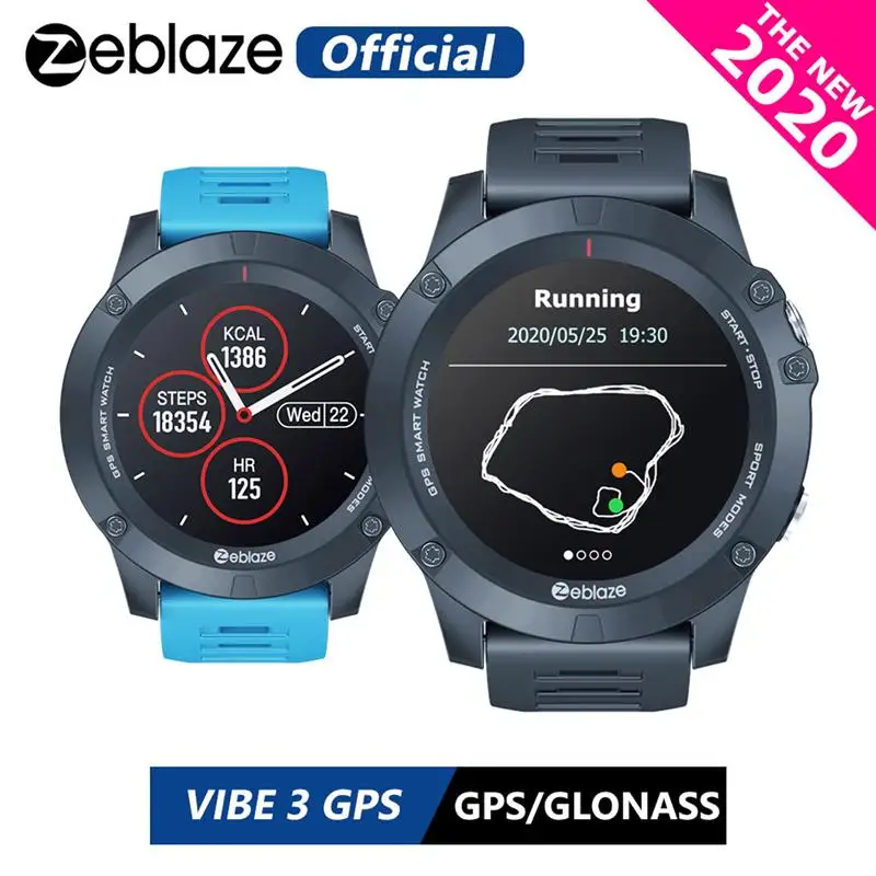 

Смарт-часы Zeblaze VIBE 3 с GPS, пульсометром, режимами спорта, водонепроницаемые, с улучшенным сроком службы батареи, GPS-часы для Android/IOS