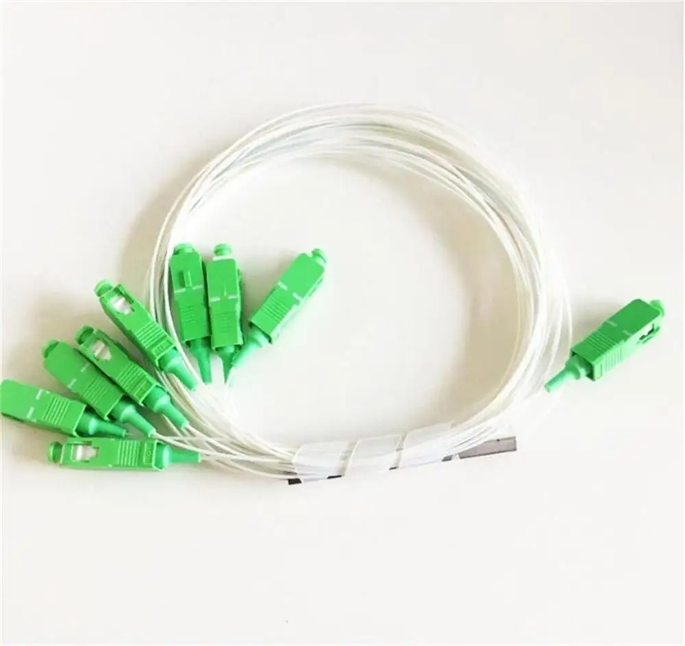 Оптоволоконный ПВХ ПЛК-Сплиттер FTTH SC APC 1x8 0 9 мм 1:8 сплиттер 10 шт. | Мобильные