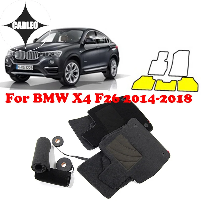 

Автомобильные коврики подходят для BMW X4 F26 2014-2018 замшевый ковер автомобильный экологически чистый материал многоцветный