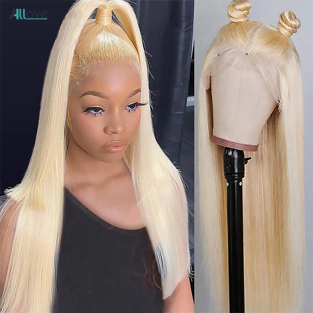 

13x6 Lace Front Wig Blonde Lace Front Wig Human Hair 150% Density Brazilian Straight 613 Transparent Lace Frontal Wig For Women