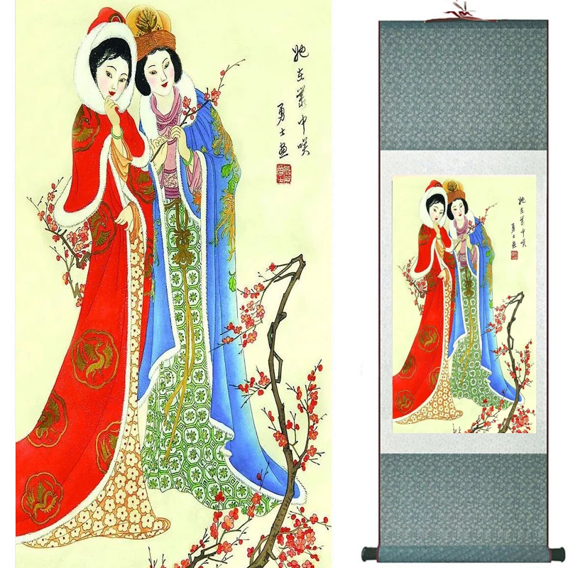 

Pretty girl painting Chinese Art Painting Home Office Decoration Chinese painting art figure painting 20190816015