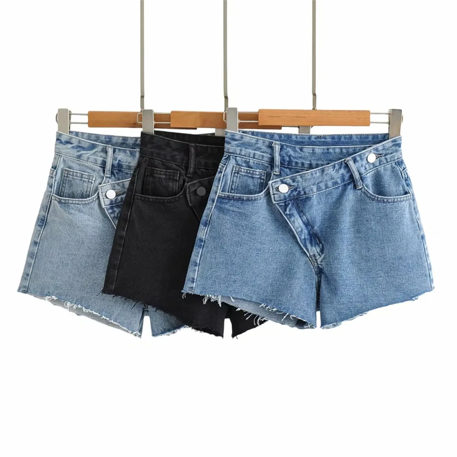 

Woman Denim shorts High Waist Summer Jeans Casual Booty Femme Spodenki Damskie Mujer Pants Bermuda Feminino Black n Blue