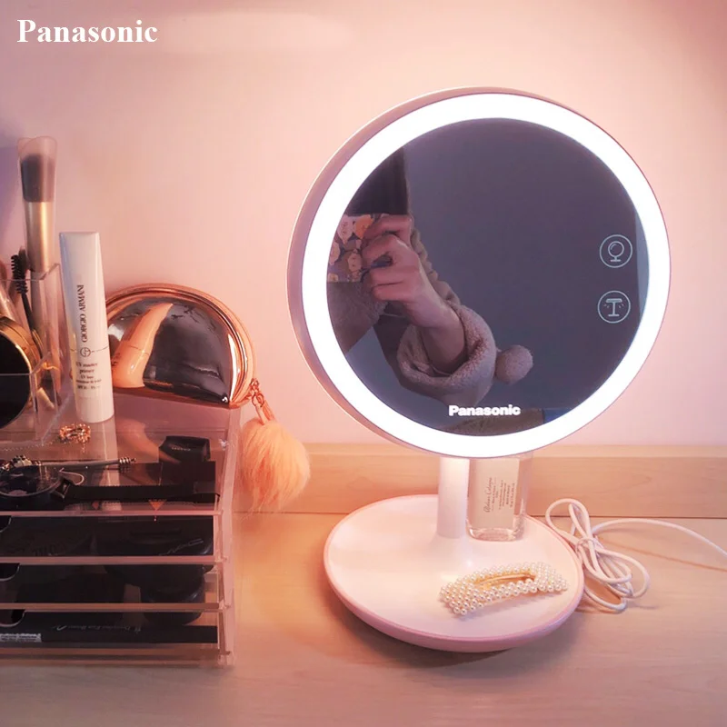 Panasonic светодиодный Профессиональный светильник ed зеркала для макияжа с регулируемым светодиодный светильник с сенсорным экраном зеркала для косметического макияжа настольная лампа