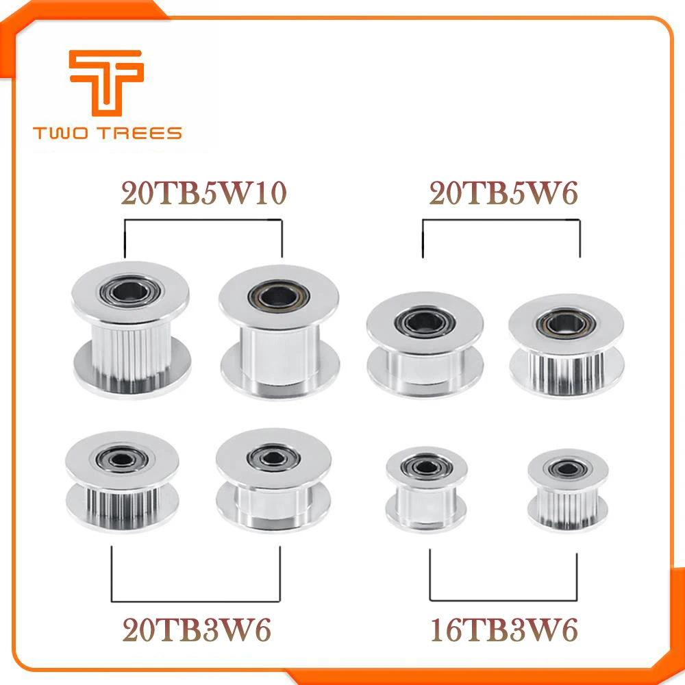 

GT2 Idler Timing Pulley 16/20 Tooth Wheel Bore 3/5mm Aluminium Gear Teeth Width 6/10mm For I3 Ender 3 CR10 Bluer Printer Reprap