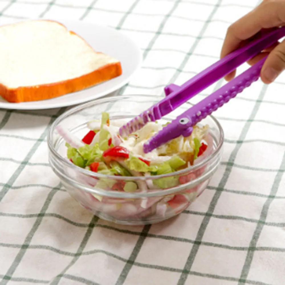 Крокодиловые пищевые зажимы щипцы для салата и овощей барбекю кухонные