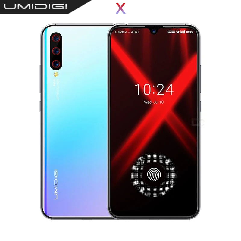 Разблокированный смартфон UMIDIGI X экран 6 35 дюйма AMOLED тройная тыловая камера 48 МП