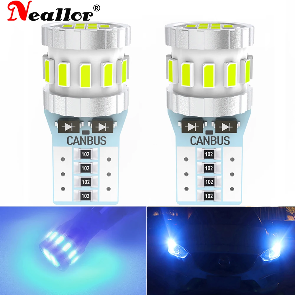 2x T10 светодиодный 168 2825 Canbus LED лампа для Toyota C HR Corolla Rav4 Yaris Avensis Camry CHR интерьер