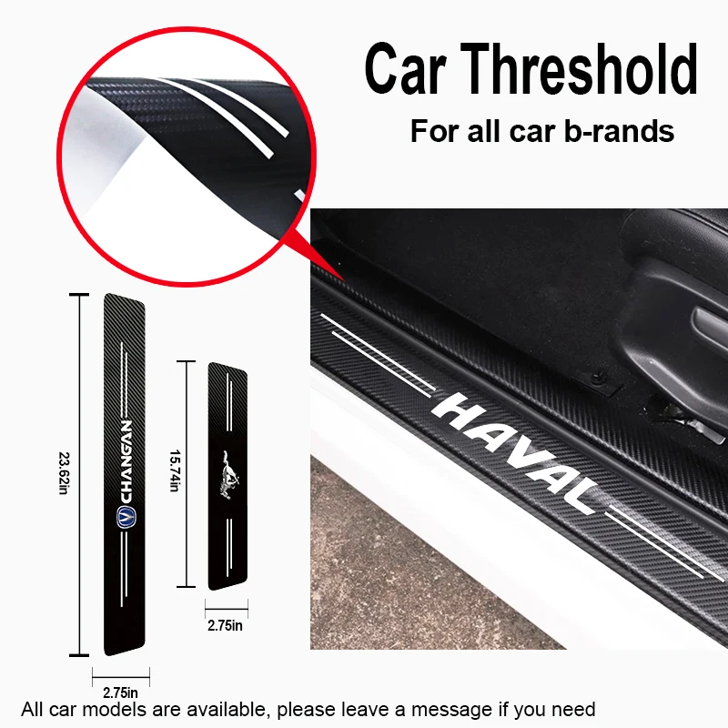 

4pcs Car Door Protector Stickers Strip Bumper for Dodge Caliber Challenger Charger Caravan Ram 2500 1500 N100 Car Accessories