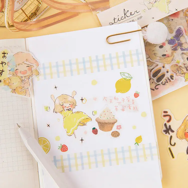 

20 set/lot Kawaii Stationery Stickers 1907 girl series Diary Planner Decorative Mobile Stickers Scrapbooking DIY Craft Stickers
