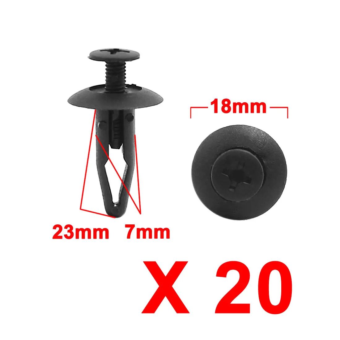 Черная отделка для двери бампера автомобиля пластиковая заклепка зажим с