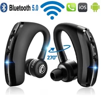 business truly wireless bluetooth headphones with mic voice control handsfree earphone stereo earhook bluetooth headset