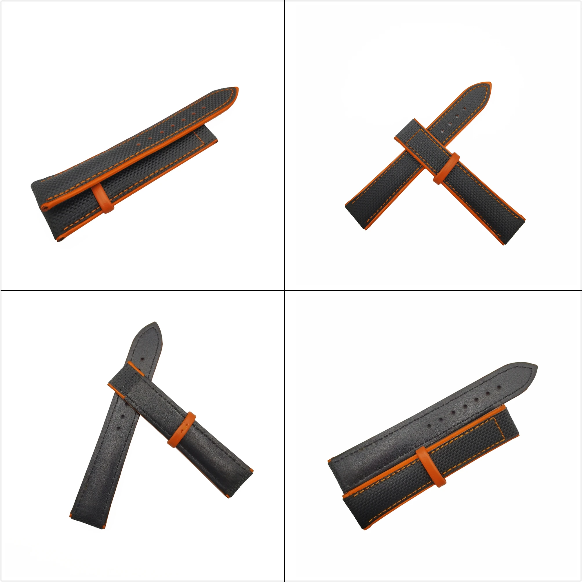 Nylon Leather Watch band For Omega Seamaster Replacement 20mm 22mm Canvas Watch Strap Gold Rosegold Clasp