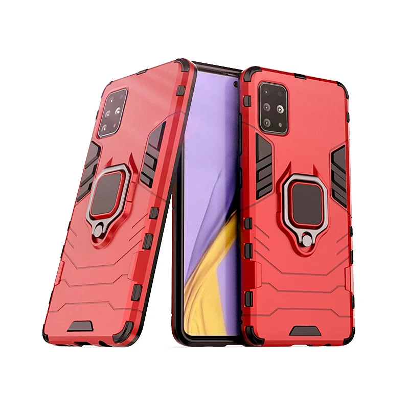 Для Samsung Galaxy A51 Чехол Броня палец кольцо силиконовый бампер противоударный чехол