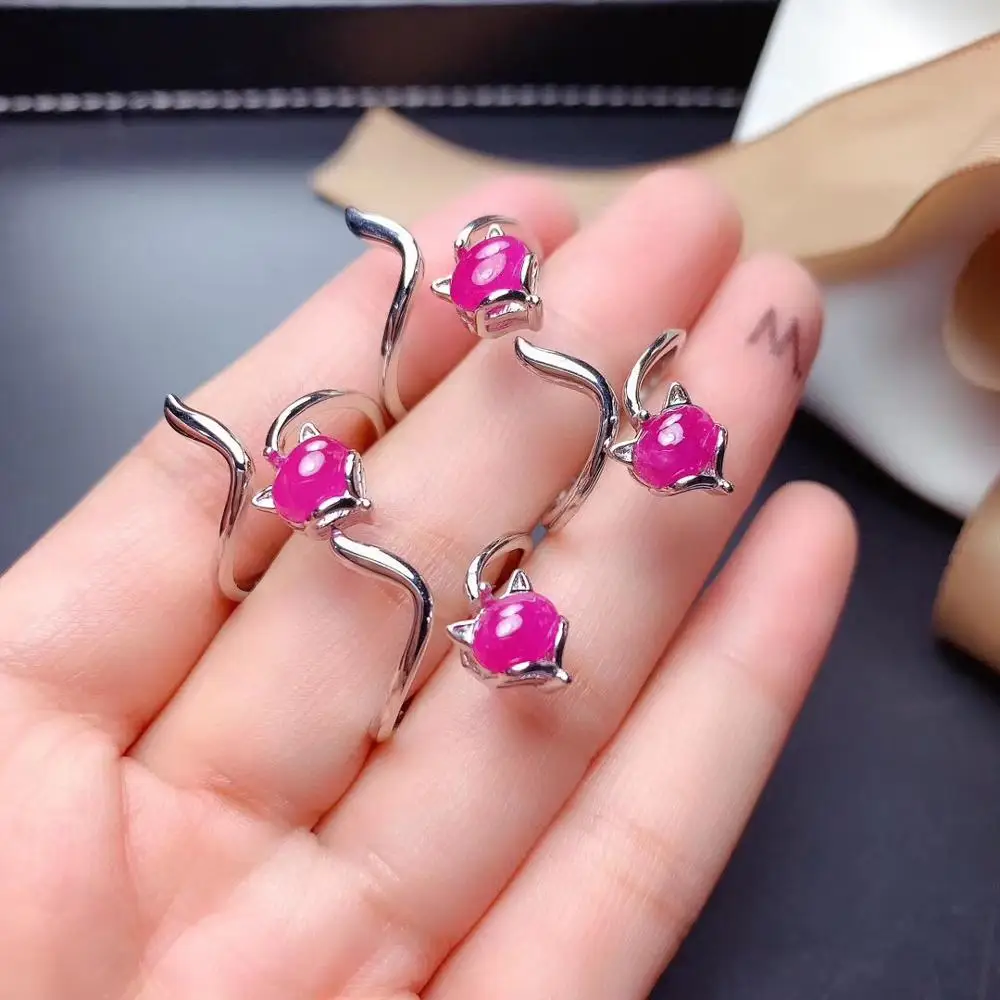 100% Natural Real and Ruby And Ring Woman 925 Sliver | Украшения и аксессуары