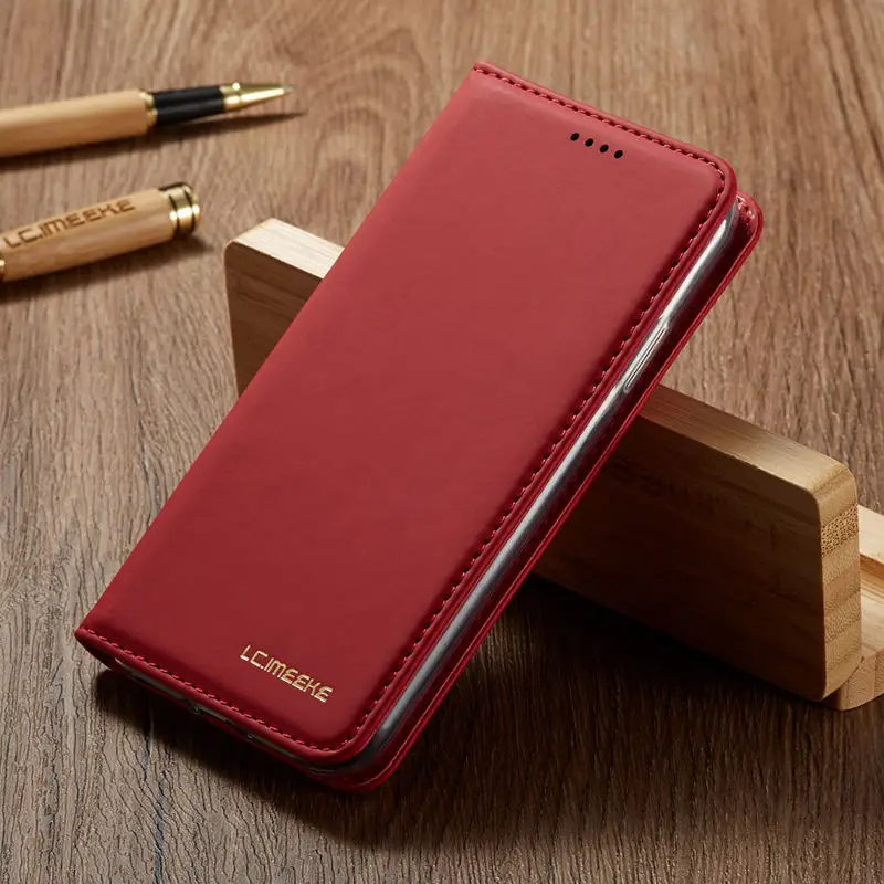 Red Чехол для samsung galaxy S10, откидной Чехол-Кошелек, Чехол для samsung galaxy S10E, чехол для samsung galaxy S10 Plus, роскошный кожаный чехол, сумка - Цвет: Red