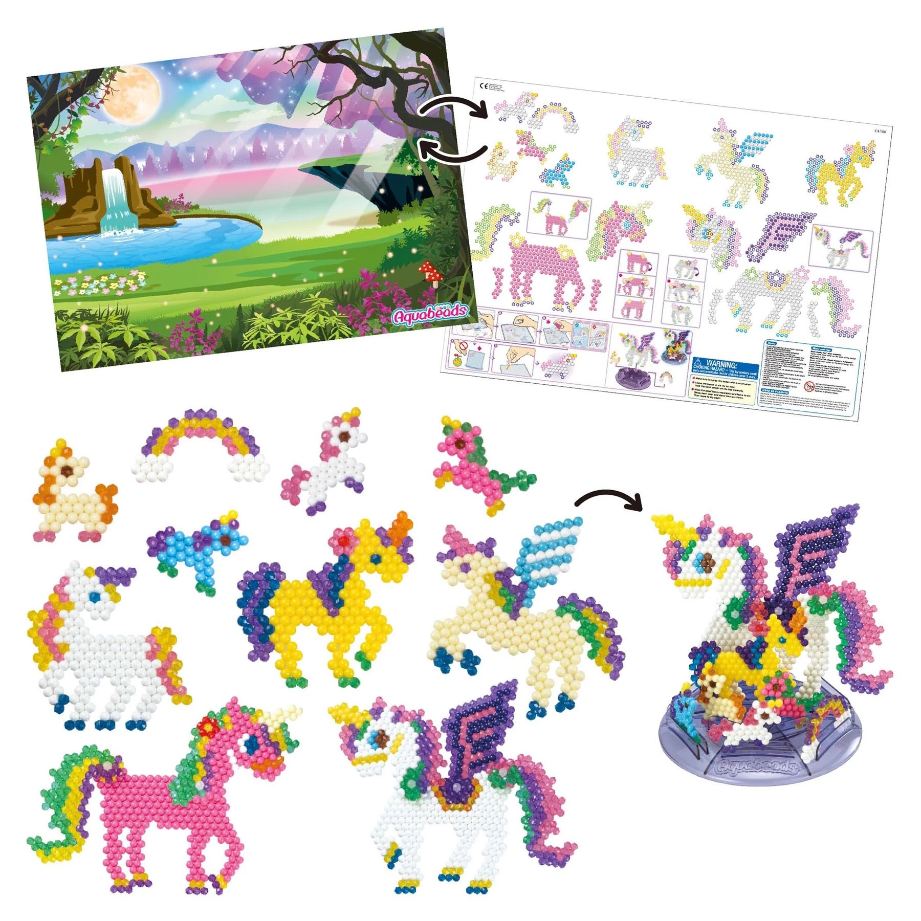 Аквабидс Бусины для воды DIY набор творчества игры с шариками 3D волшебные.