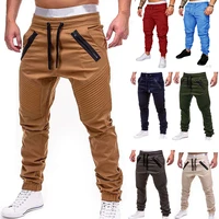 men casual joggers pants solid thin cargo sweatpants male multi pocket trousers new mens sportswear hip hop harem pencil pants