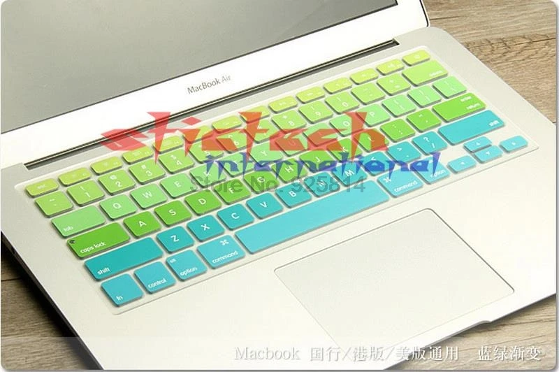 500 шт. чехол для клавиатуры MacBook Air 11 13 дюймов Pro 15 Retina US градиентные наклейки с