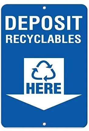 

Наполнитель EHAKB, заполняемый здесь, знаки для переработки, Алюминиевый металлический знак, 8X12 дюймов