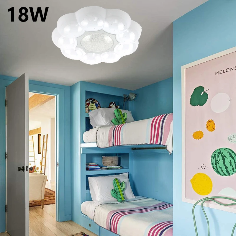 

Cute Flower Ceiling Fixture LED Ceiling Light Acrylic Modern Children's Lighting for Boys and Grils Bedroom Kids Room Study Room