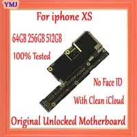 factory unlock for iphone xs 5 8inch motherboard 64gb 256gb 100 original full chips clean icloud withno face id logic board 4g