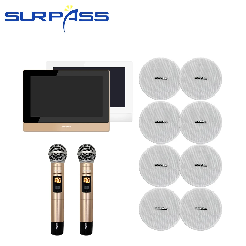 저렴한 와이파이 블루투스 벽 앰프 안드로이드 오디오 PA 20W 천장 스피커 무선 마이크, 저렴한 키트 스마트 홈 배경 음악