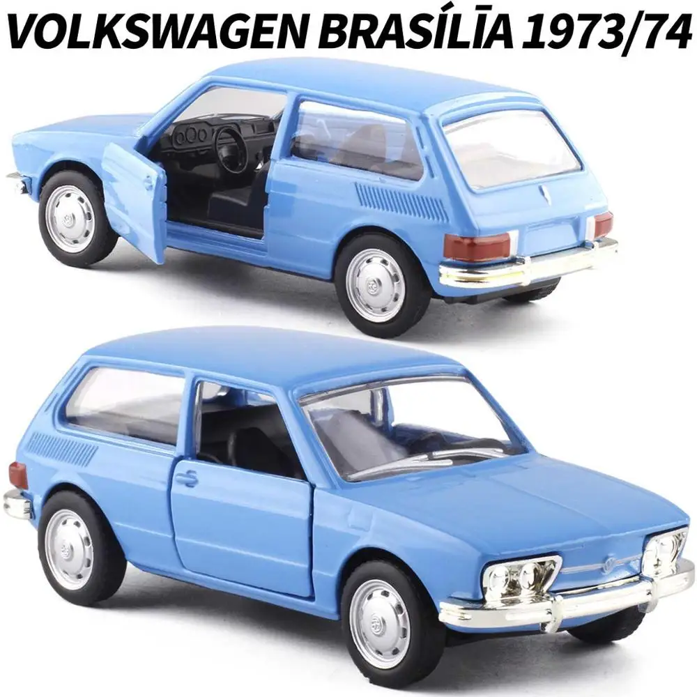 6 VW BRASILIA 1973 1:38 Масштаб классический автомобиль Chevrolet/VW/Alfa/Ford металлическая модель автомобиля литая игрушка модель для мальчика Коллекция игрушек Детский подарок - Цвет: 6 VW BRASILIA 1973
