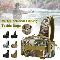 fishing tackle bag portable fishing tackle storage bag multifunction waist bag with detachable waistband for fishing hiking