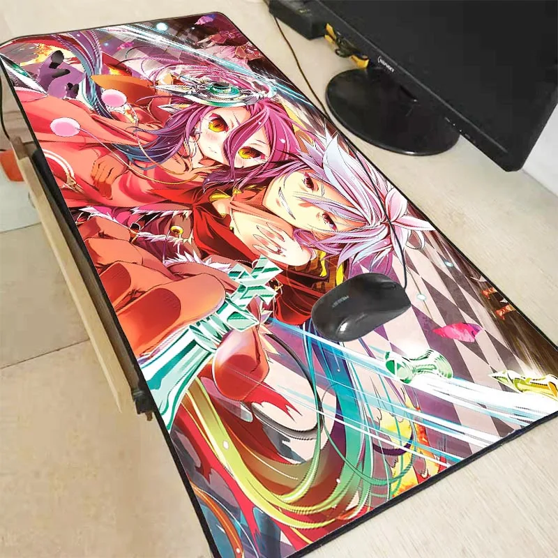 Большой коврик для мыши XGZ из аниме NO Game No Life игровой Настольный натурального