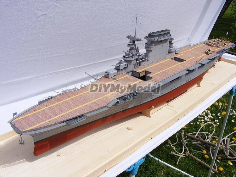 DIYMyModeI-portaaviones de EE. UU., Kit de maqueta de papel artesanal DIY de 1:200, rompecabezas de juguete hechos a mano, utillaje de pel&iacute;cula-5