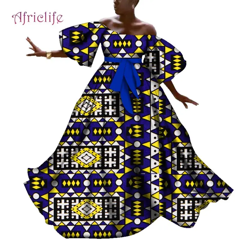 

More Love African Dresses for Women off the Shoulder Long Dresses Party Wedding Casual Date Dashiki African Women Dresses WY4273
