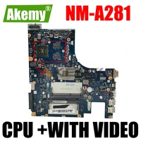 available new 100 aclu5 aclu6 nm a281 mainboard motherboard fit for lenovo g50 4 notebook pc e1 cpu with video card5
