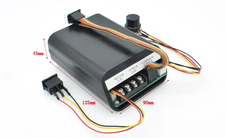 DC10V-55V 60A PWM контроллер скорости двигателя постоянного тока Светодиодный дисплей CW CCW выключенный переключатель с охлаждающим вентилятором 0-100% процентная скорость