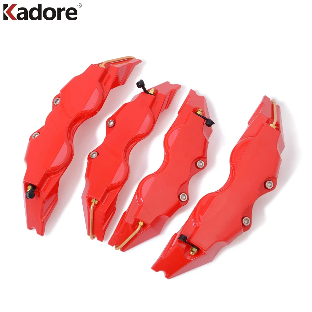 

Универсальный стиль ABS красный передний и задний 3D дисковый тормозной суппорт крышка автомобильные аксессуары 4 шт. (2 шт. большой и 2 шт. Сред...