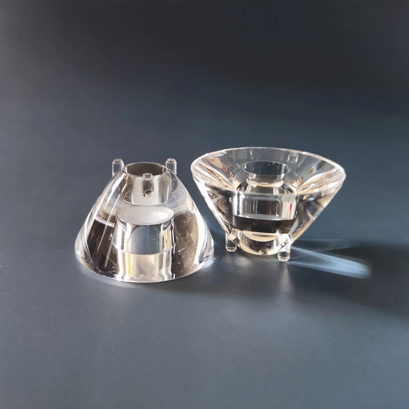 # LZR-3503 светодиодные оптические линзы, линзы для фонарика, размер 35x21,63 мм, 3 градуса с футами, чистая поверхность, материалы из ПММА