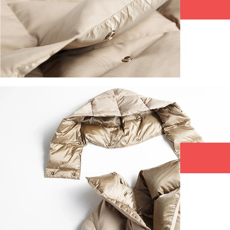 Зимняя Новинка Dongsack Женская длинная модная верхняя одежда теплая куртка Белый