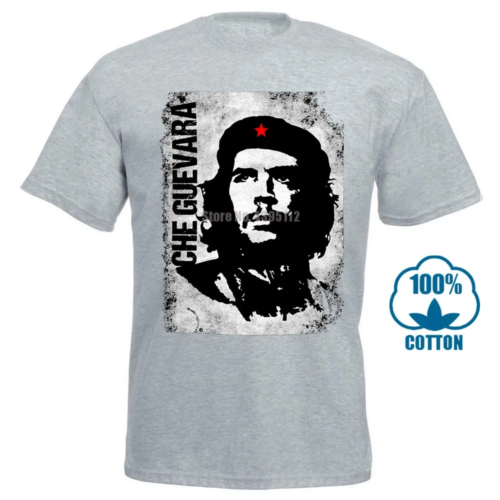 Серый Официальный Che Guevara Винтажная Футболка революционная Легенда - Цвет: Серый