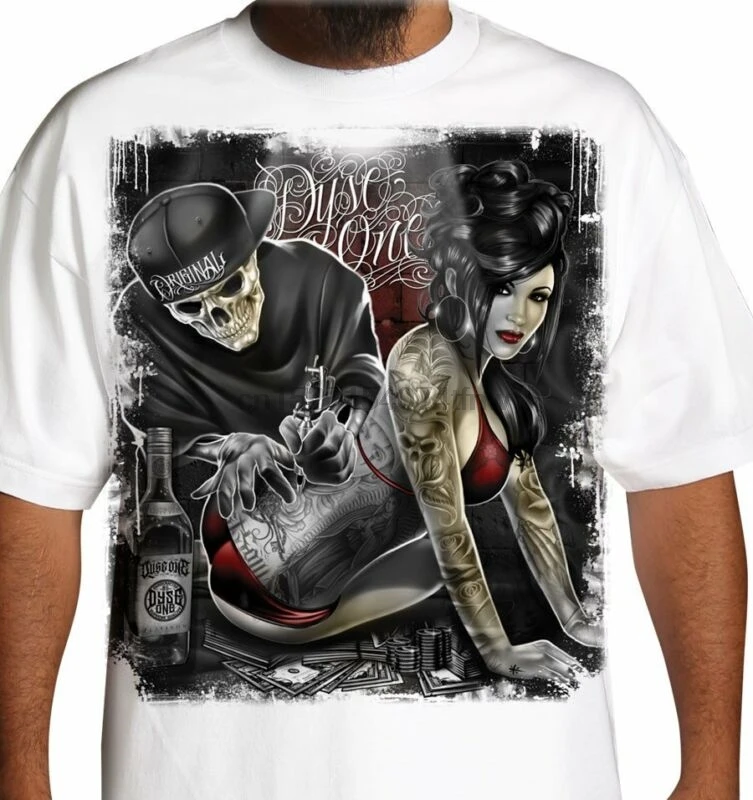 

Dyse One Inked White T Shirt Urban Streetwear Tattoo Graffiti Art(2)