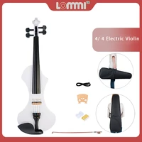 lommi electric violin 44 full size violin 44 fiddle strings violin player beginner silent preamp rosinbridgebowcase set
