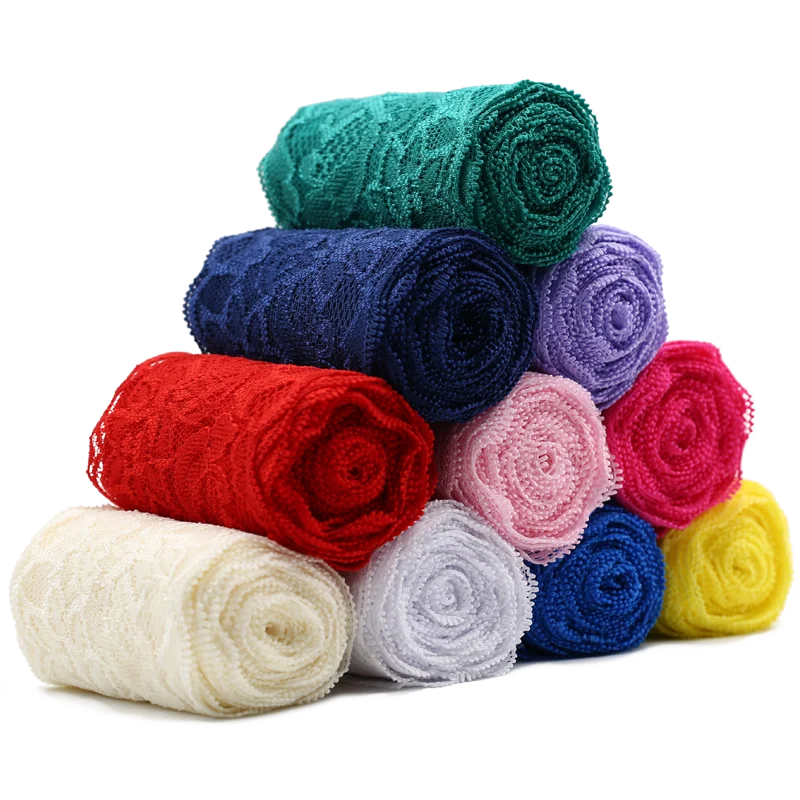 2 метра/лот 8 см эластичная кружевная лента для шитья белая черная обрезка