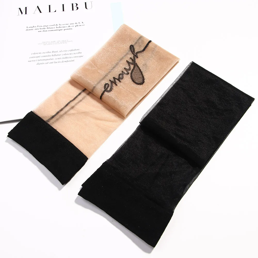 1 пара Классические высокие чулки черного цвета винтажные тонкие летние женские