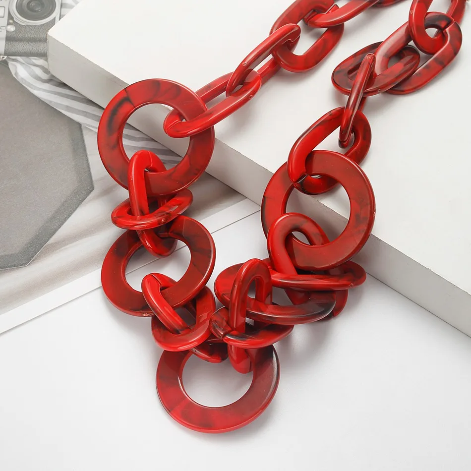 Женское геометрическое акриловое ожерелье эффектные ожерелья и кулоны макси