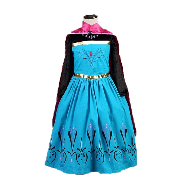 only dress4 Новинка года; платье Эльзы для девочек; платье принцессы Эльзы для костюмированной вечеринки; 2 платья; Детский костюм на Хеллоуин; детское платье в морском стиле - Цвет: only dress4