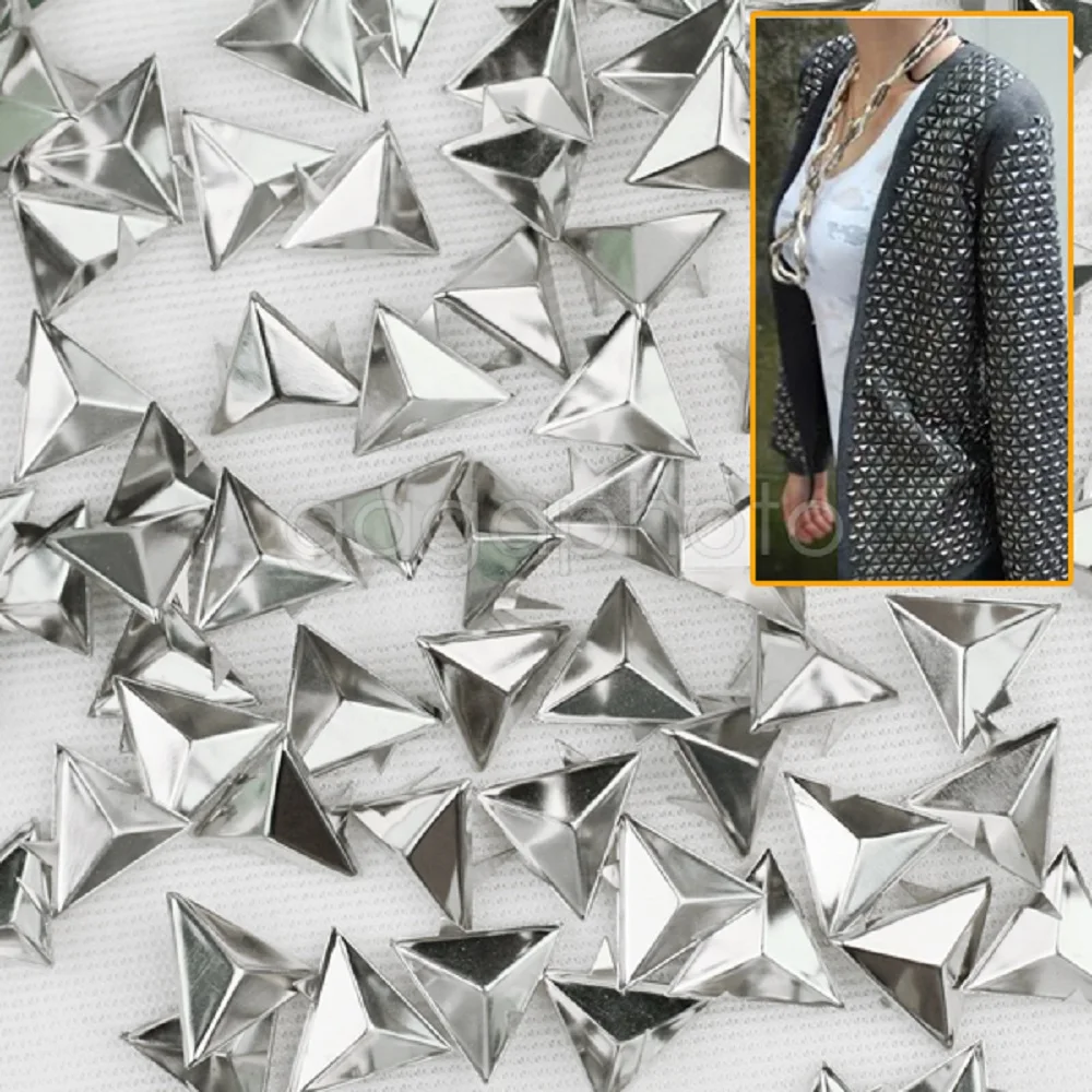 100 шт. серебристые аксессуары для обуви 15 мм|spikes studs|rock rivetsrivet spike |